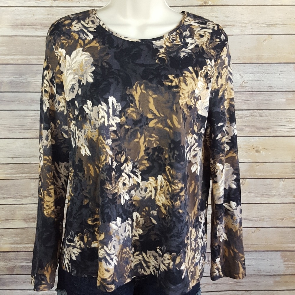 Croft and Barrow long sleeve floral top